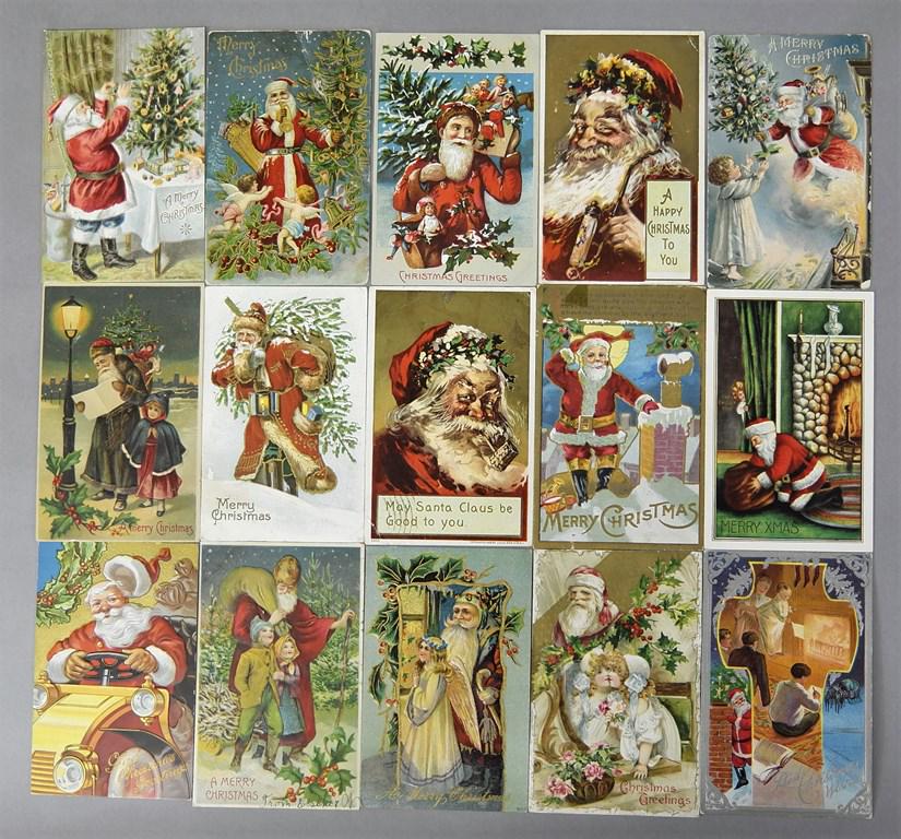 15 Antique Embossed Christmas Cards (1 of 1)
