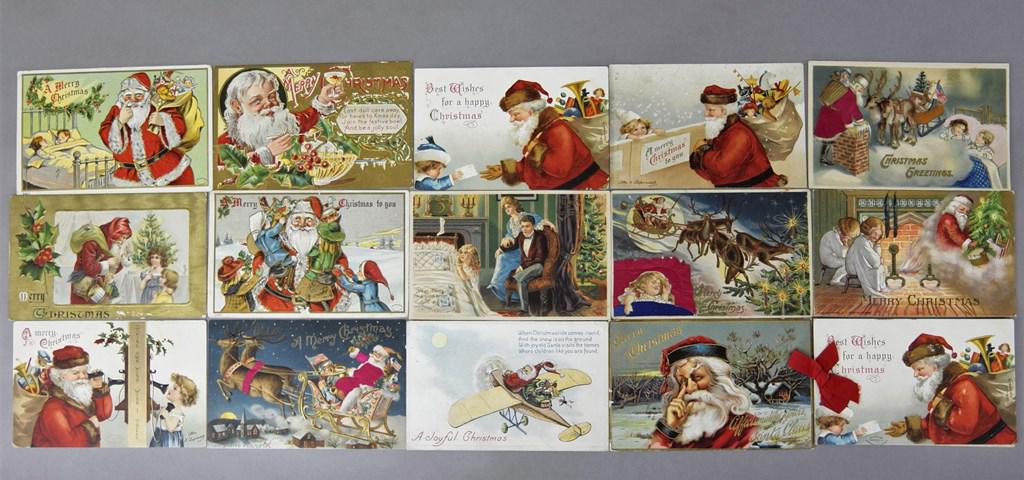 15 Antique Embossed Christmas Cards (1 of 1)