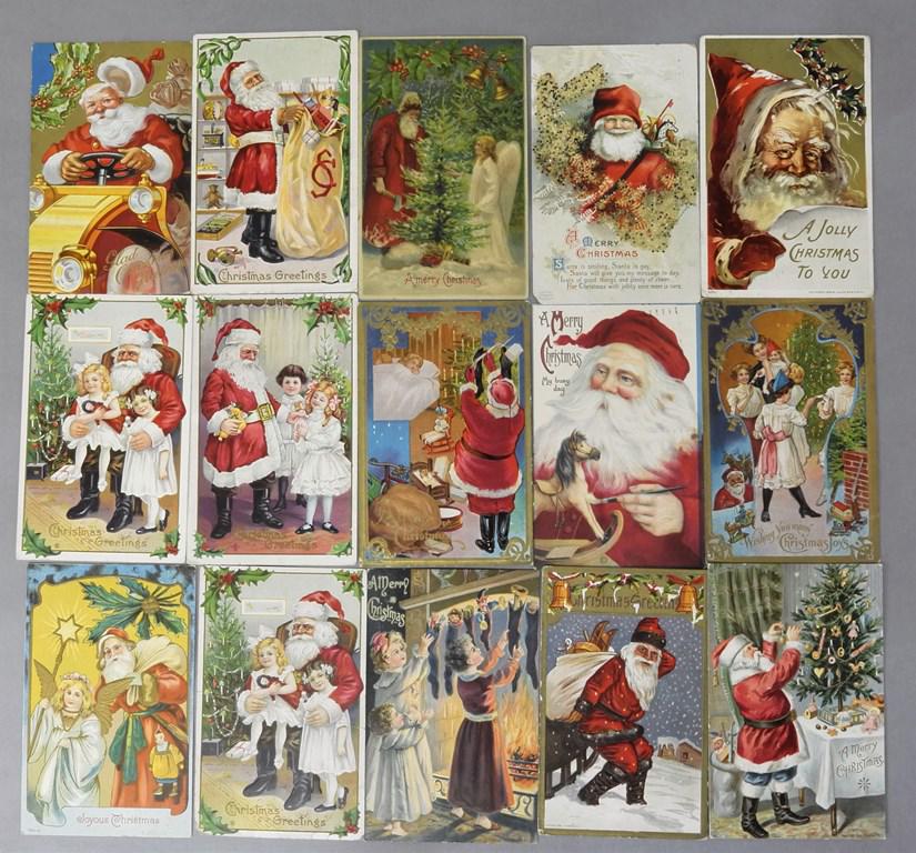15 Antique Embossed Christmas Cards (1 of 1)