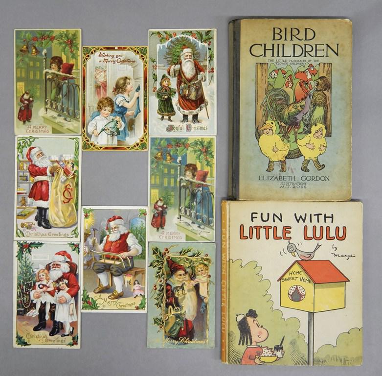 8 Antique Embossed Christmas Cards & Xmas Books (1 of 1)