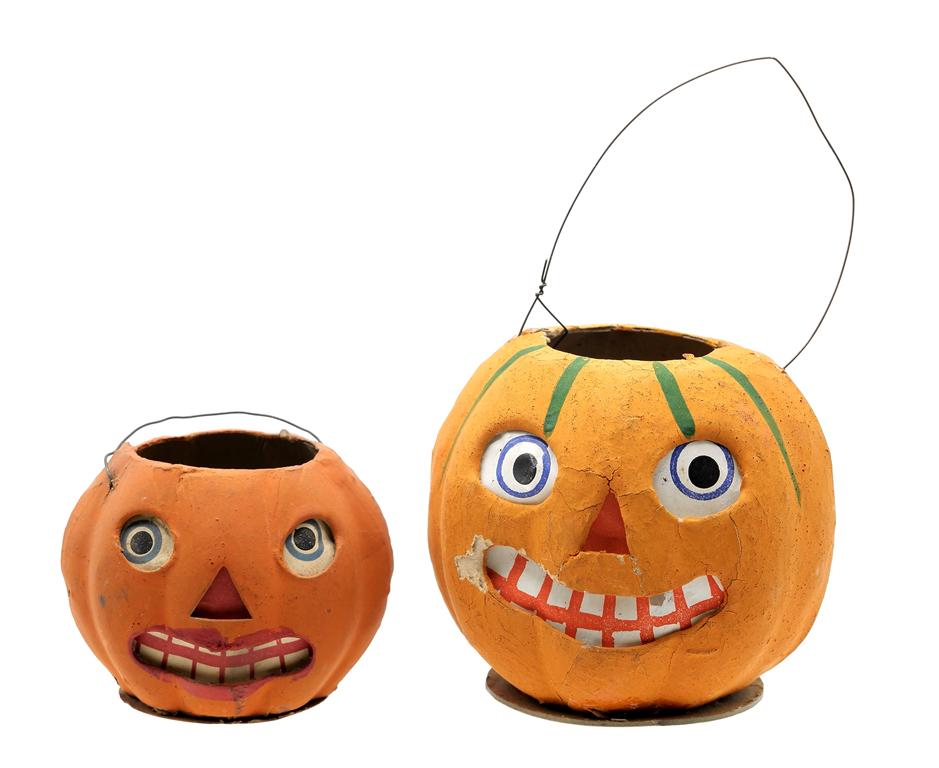 Two Vintage Halloween Pumpkin Lanterns (1 of 2)