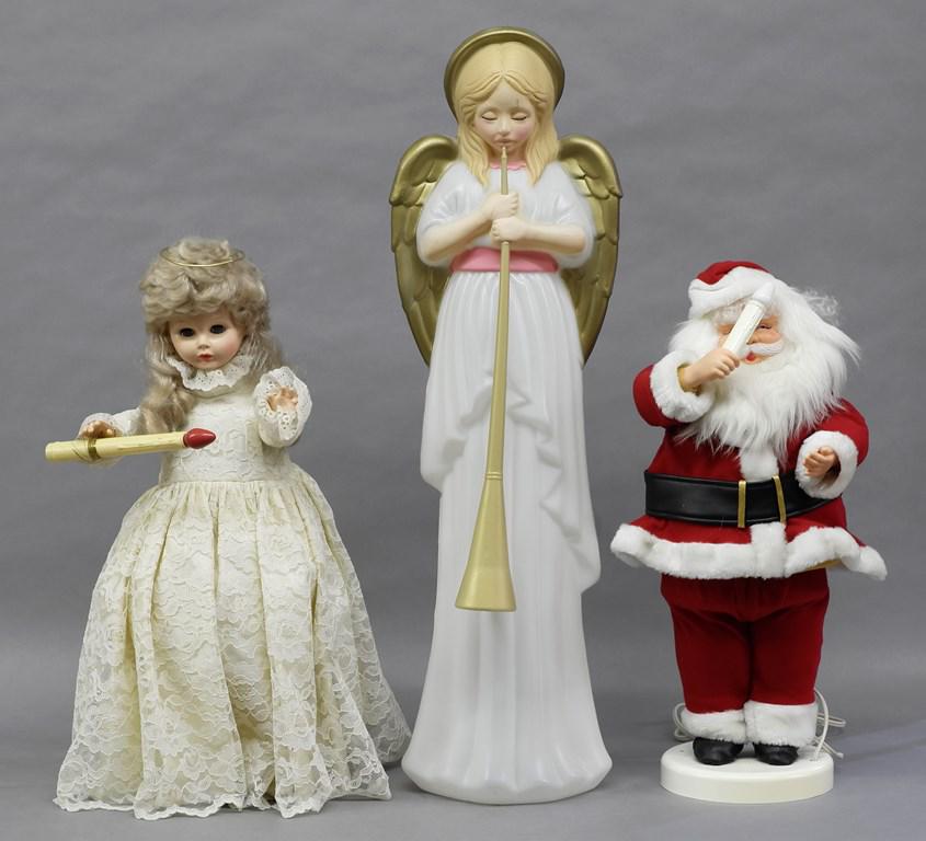Large Xmas Automatons & Lighted Angel (1 of 1)