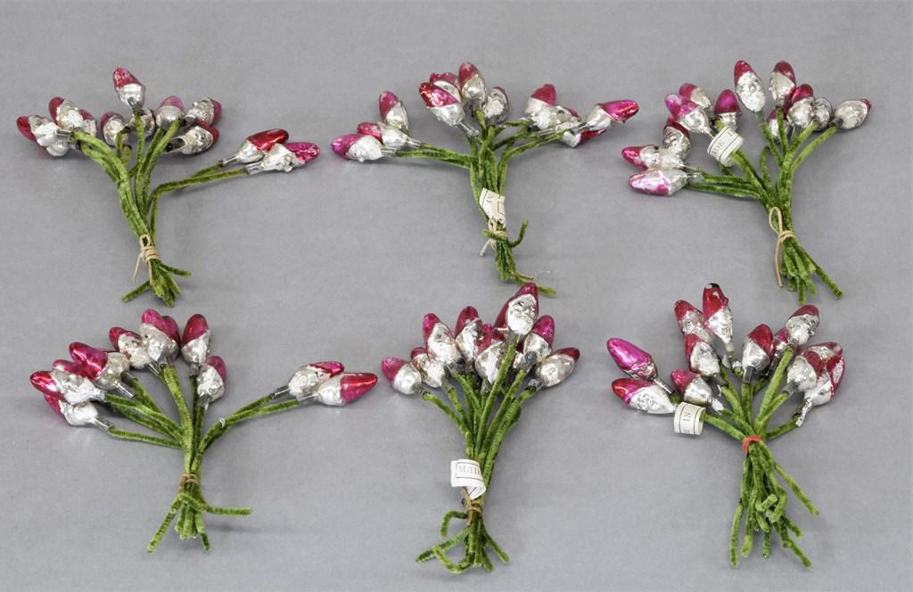 Six Dozen Glass Santa Head Decorations (1 of 1)