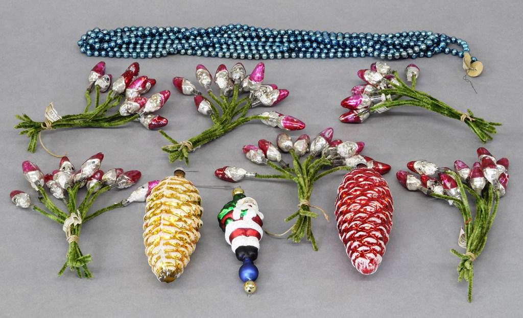 Vintage Glass Santa Head Decorations (1 of 1)