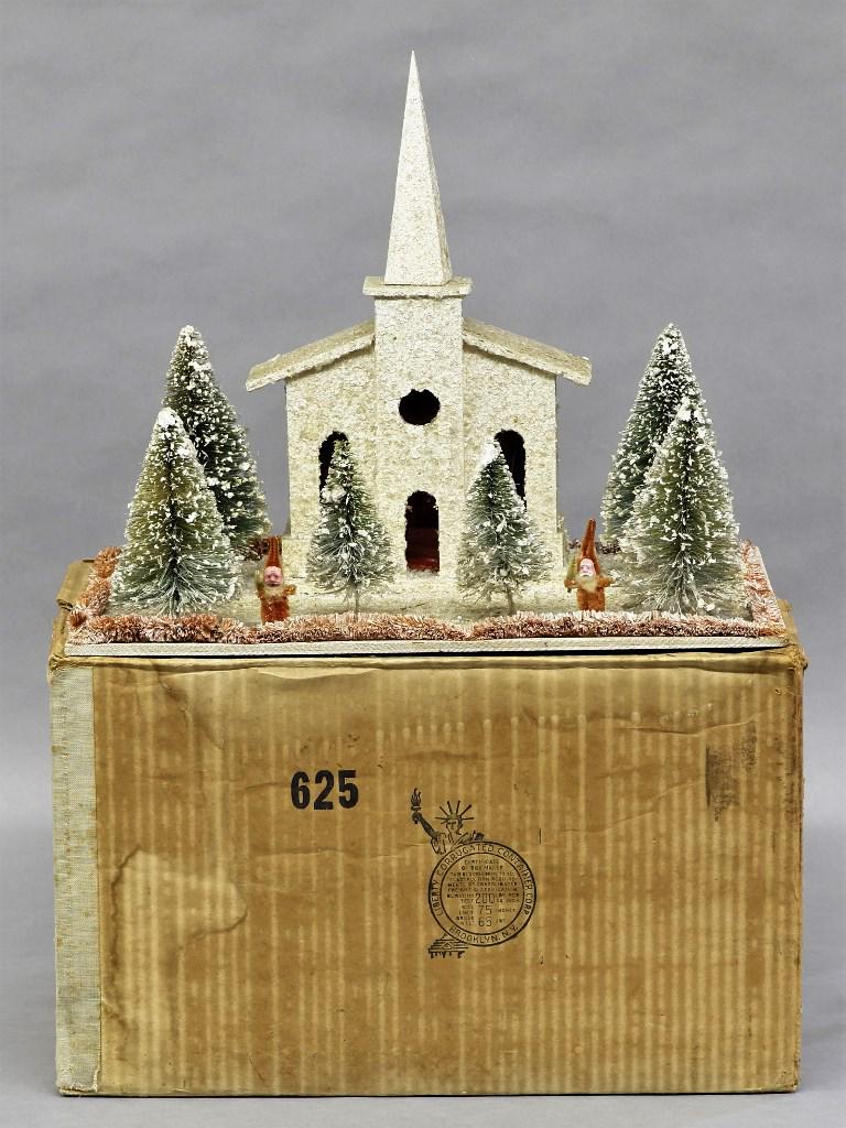 Large Musical Christmas Village Church (1 of 4)