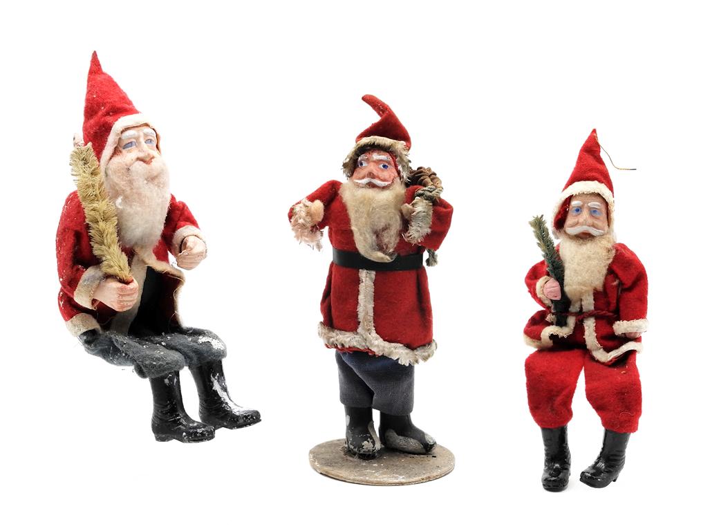 Three Vintage Santa Decorations (1 of 1)