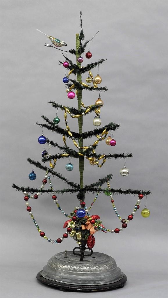 Large Feather Tree On Antique German Musical Stand (1 of 6)