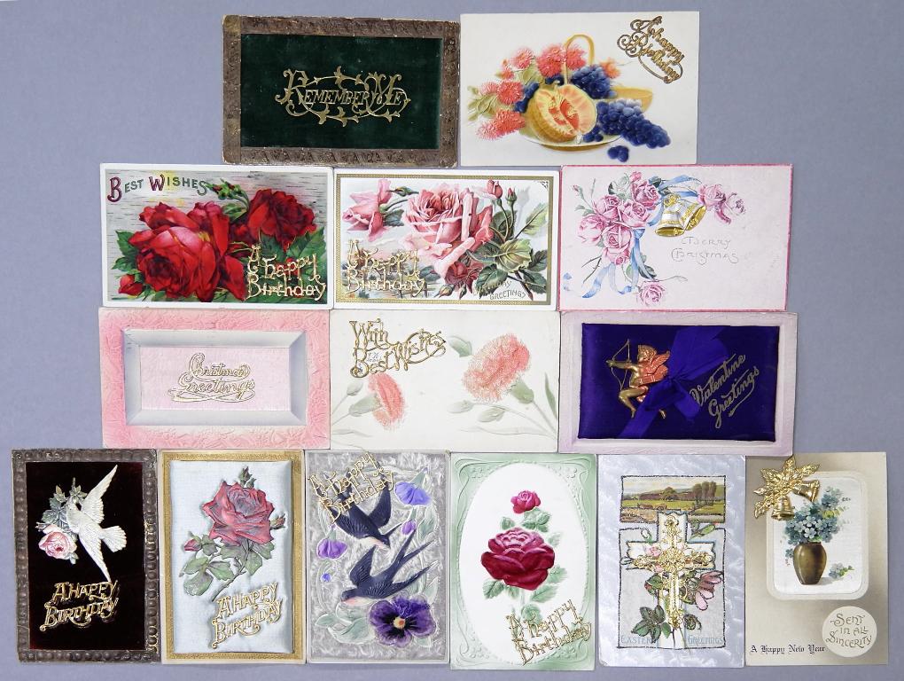 14 Ormolu Decorated Postcards (1 of 1)
