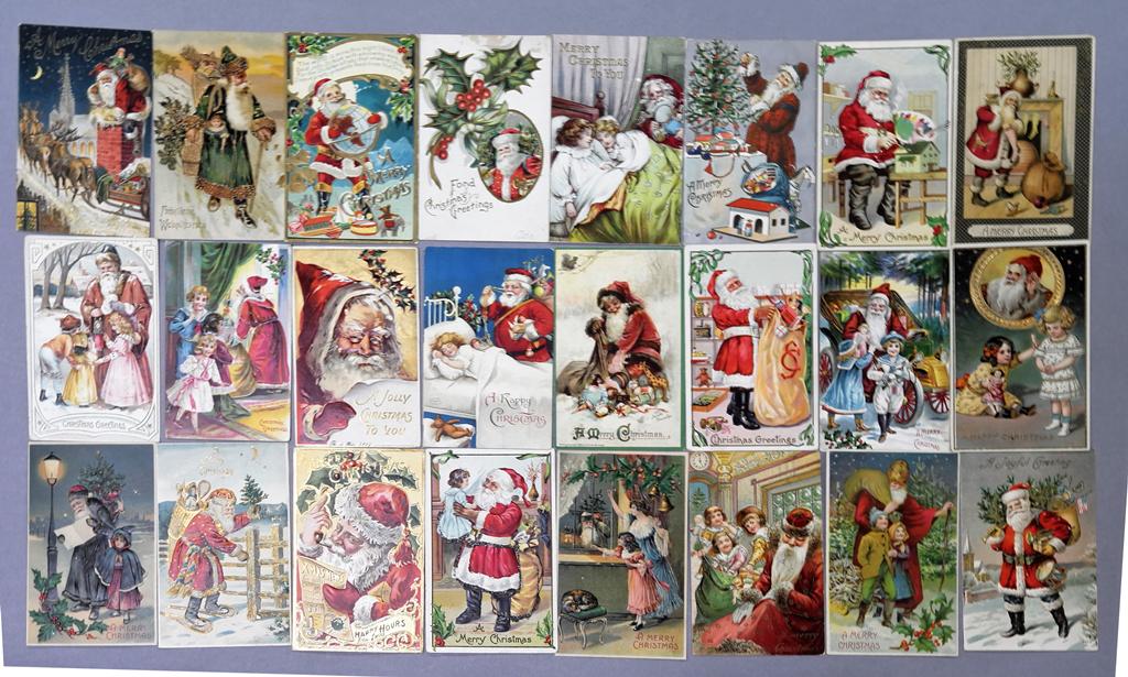 24 Antique Santa Postcards (1 of 1)