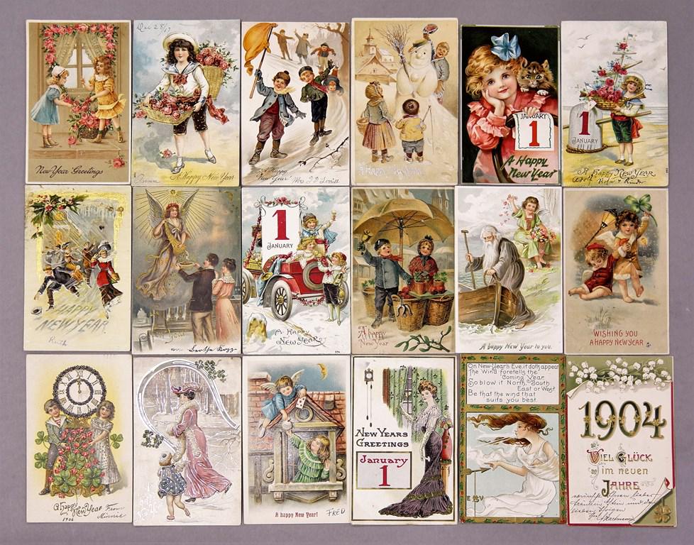 41 Antique New Year & Leap Year Postcards (1 of 3)