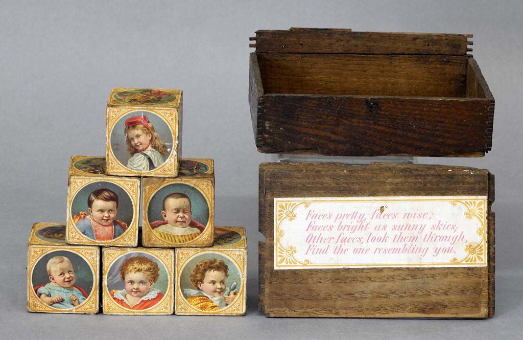 Antique Victorian Toy Face Blocks (1 of 6)