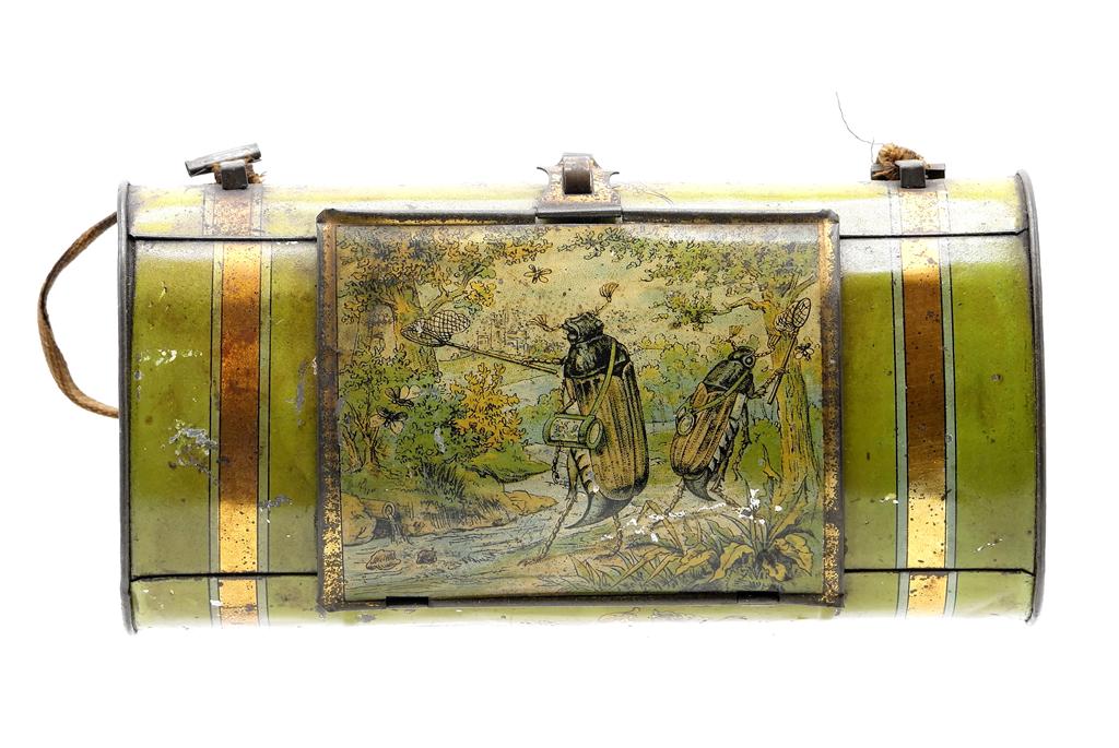 Antique Child's Litho Tin Butterfly Tin (1 of 2)