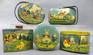 Tindeco Peter Rabbit Candy Tins, Bank and Powder First Image