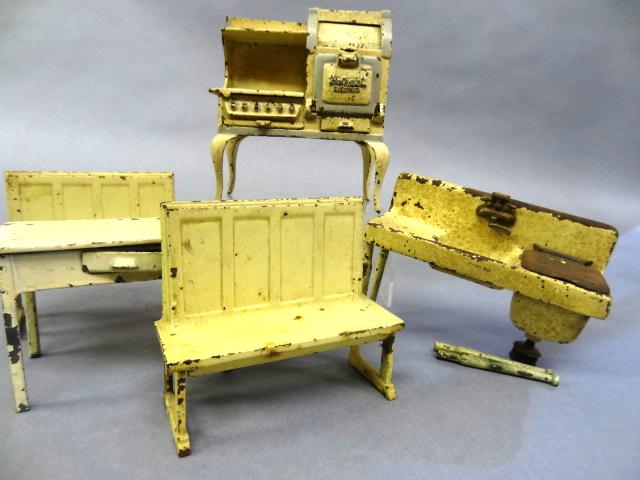 6 Pieces of  Arcade Cast Iron Kitchen Furniture (1 of 8)