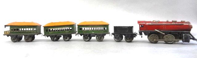 Marx Tin Train with Red Engine #357 (1 of 9)