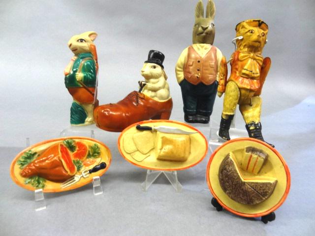 Collection of Celluloid Animal Figurines and Food (1 of 9)