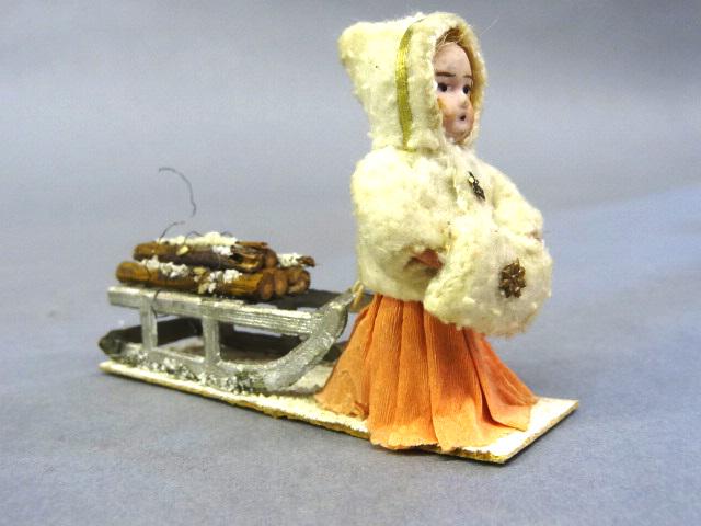 Heubach Cotton Batting Child with Sleigh (1 of 3)