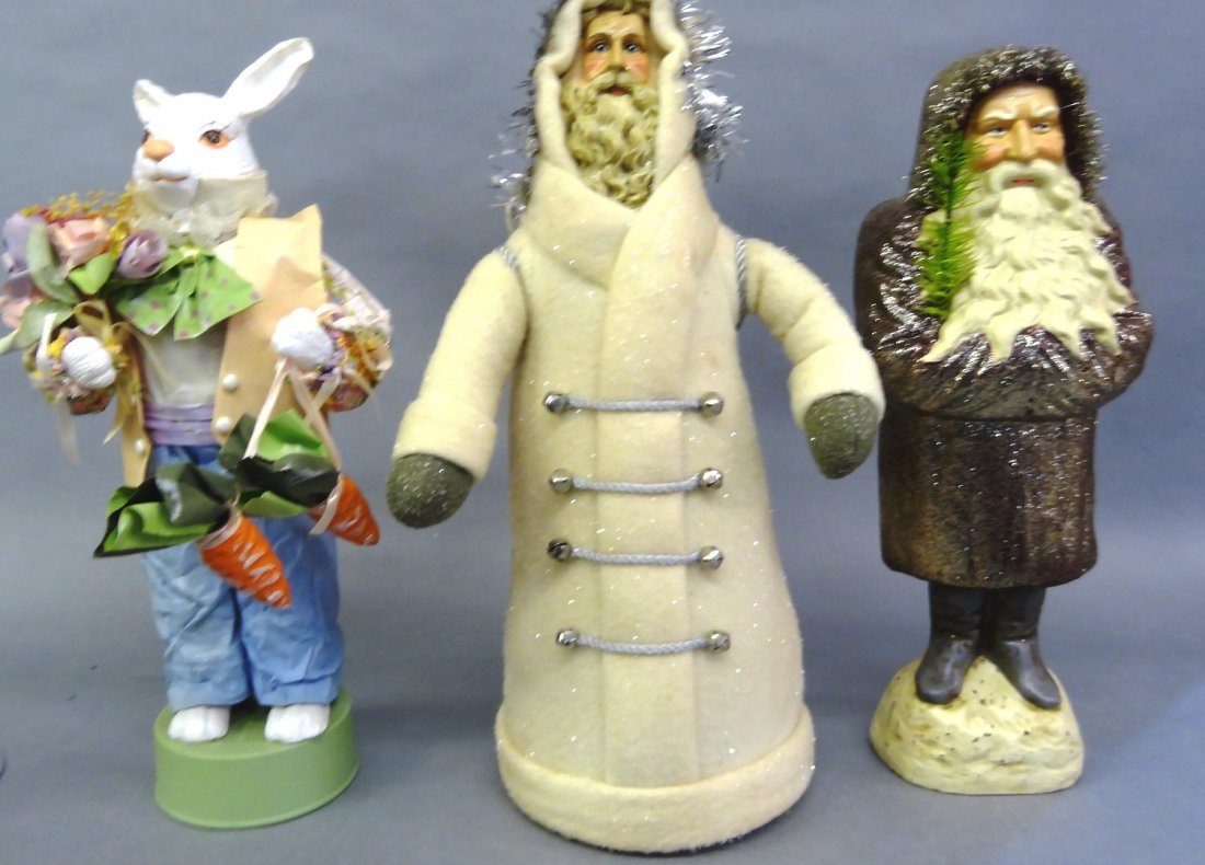 Group of Contemporary Santas and Rabbit (1 of 8)