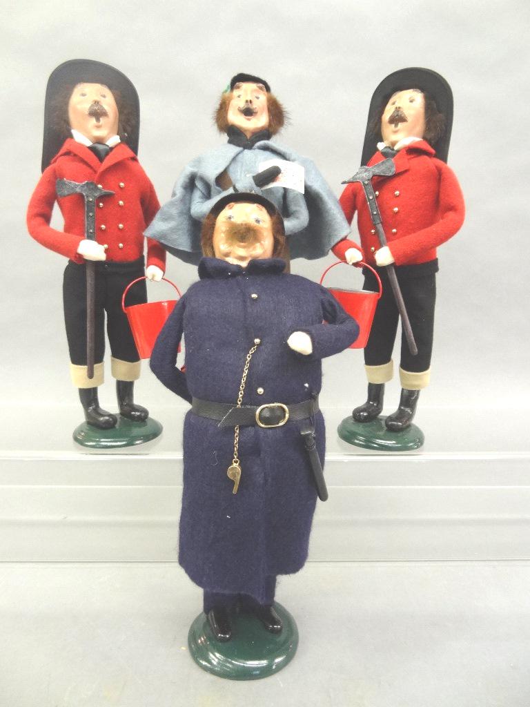 Byers Choice Carolers: Four Byers Choice : Four Adults, Postman, Policeman, Two Fireman