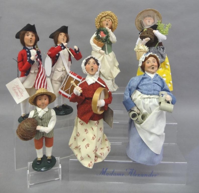 Byers Choice Carolers: Seven Byers Choice: Williamsburg, Two Solders , Drummers, Tavern Maid, Gardner, Balladeer's, Bee Keeper, Lady Bee keeper