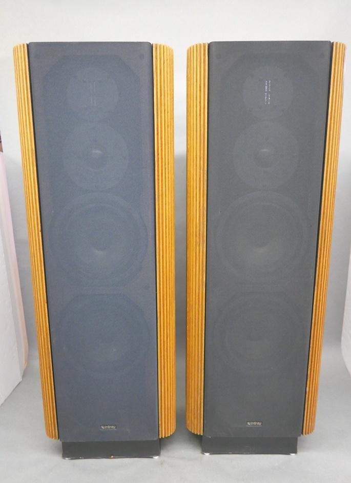 Pair of Infinity RS 4b Tower Speakers: Pair of RS 4b floor model tower speakers 42.5"H, these are fresh from the estate of the original owner and appear to be in good condition for the age