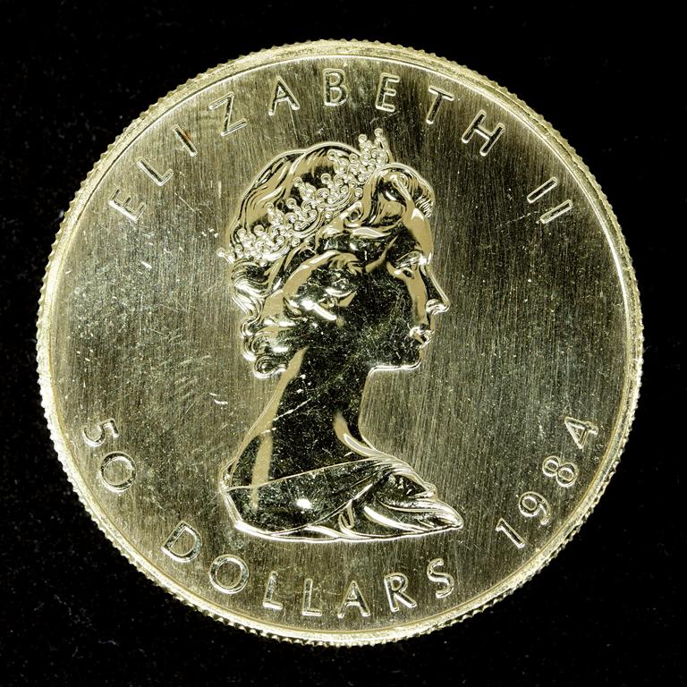 1984 Canada 50 Dollars Gold Coin Maple Leaf: 1984 Canada 50 Dollars Gold Coin Maple Leaf