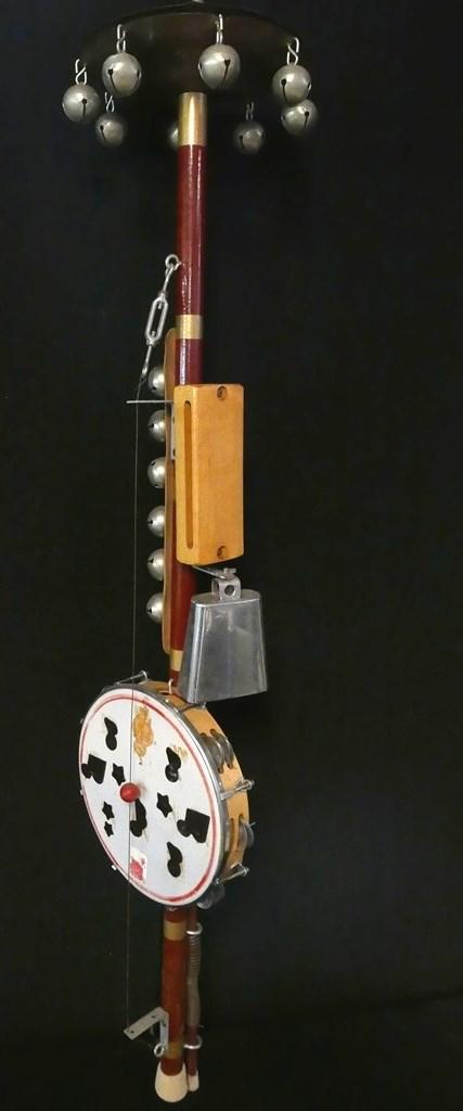 Vintage One Man Band Boombass: Vintage one man band Boombass instrument 53"H