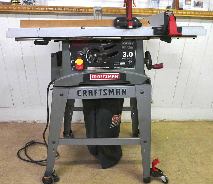 Craftsman Table saw 10": Craftsman 10 " Table saw 3.0 HP 5000 RMP With Guide 39"T 38"W 26"D
