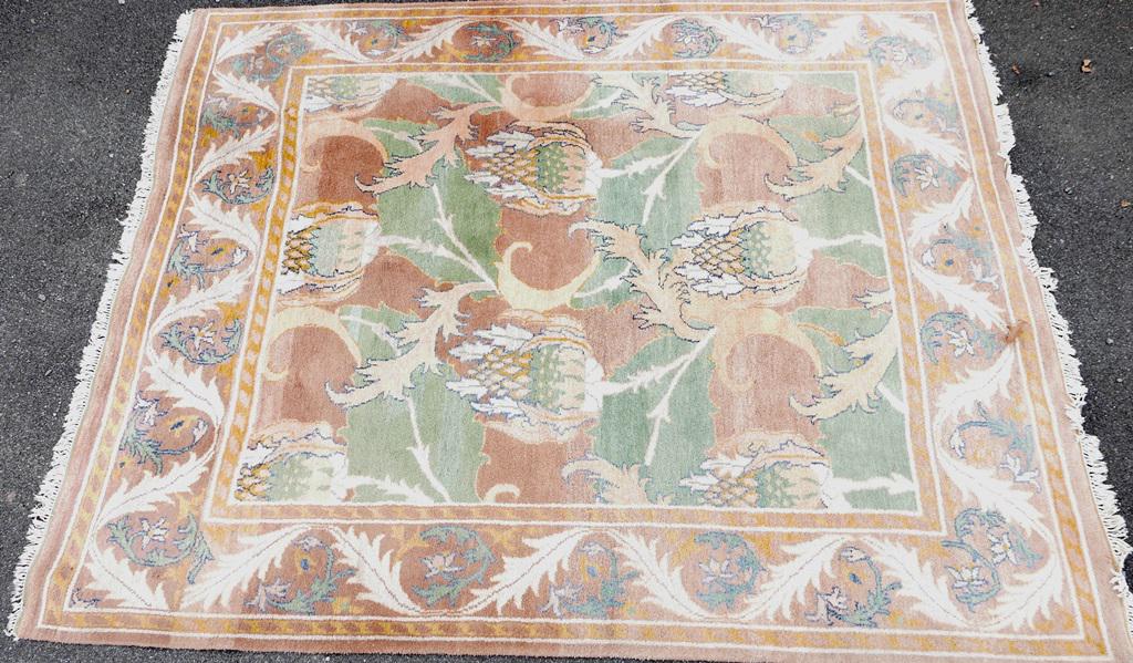 Large Room Size Rug Natures Loom: Rug R. No 70251 Design St. Colledge Color Thistle 100% wool 9' 11" X 8'