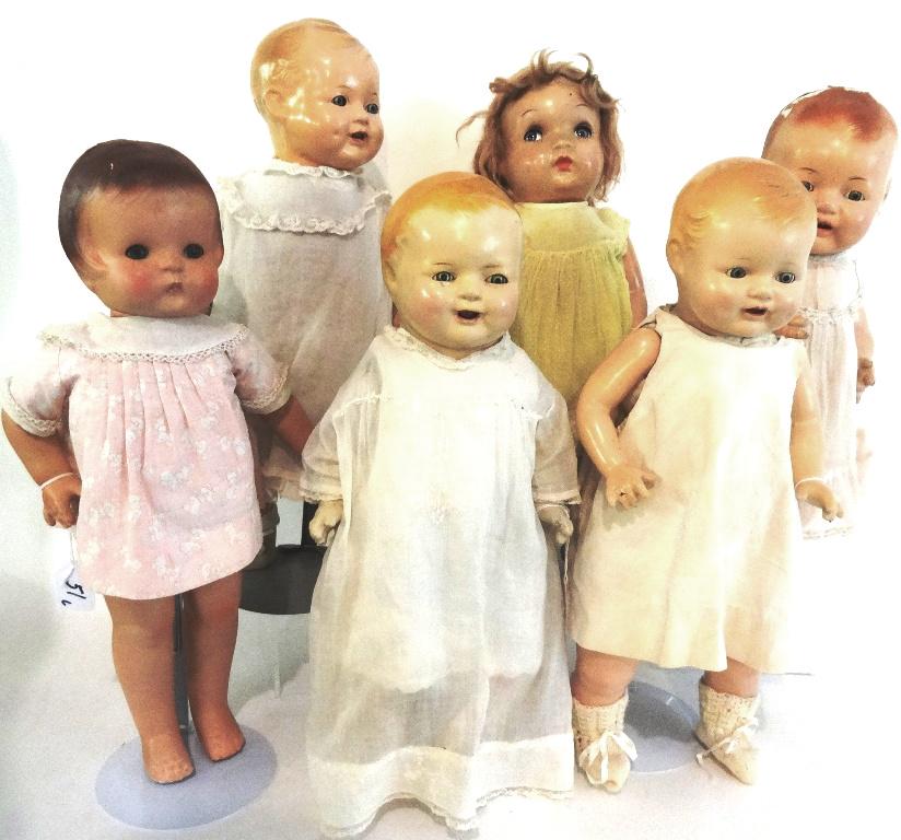 Six Composition Dolls (1 of 8)