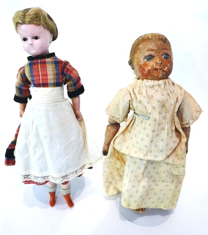 Oil Cloth Baby  and Wax Doll (1 of 6)