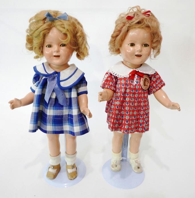 Two Composition Shirley Temple 15 1/2" (1 of 3)