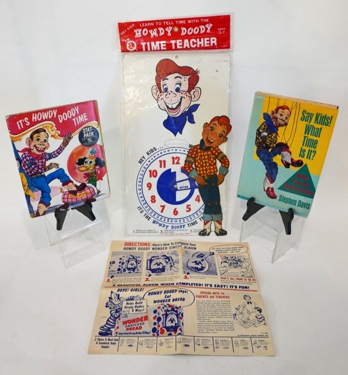 Howdy Dowdy Time Paper Fun: Say Kids What Time is it? Notes From The Peanut Gallery Book, By Stephen Davis, It's Howdy Dowdy Time State Pack 18 Sheets Two Phone Lopes, Howdy Dowdy Time Teach Original Wrapper, Howdy Dowdy Wonder 