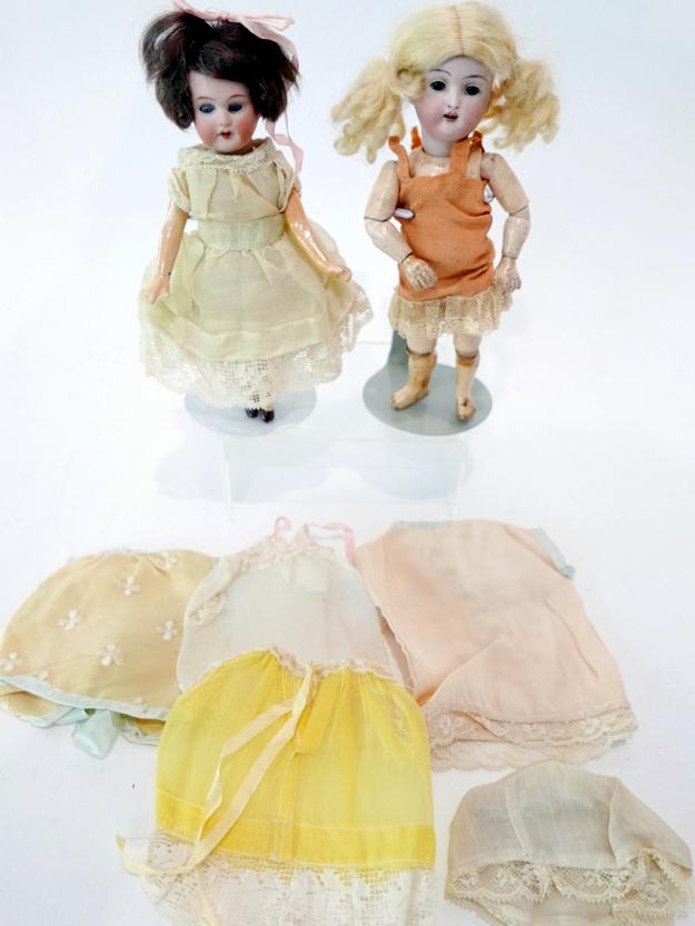 Two Small Bisque Head Dolls (1 of 4)