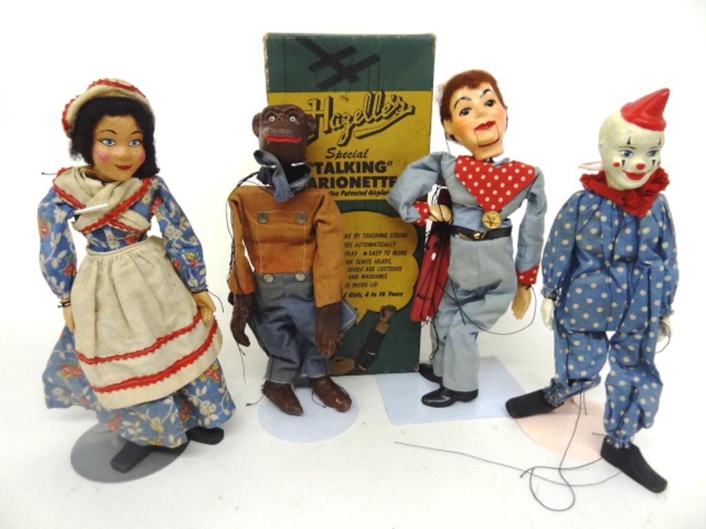 Four  Hazelle's Marionettes one in original box (1 of 4)