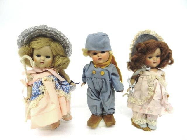 Three Vogue Ginny Dolls hard plastic (1 of 1)