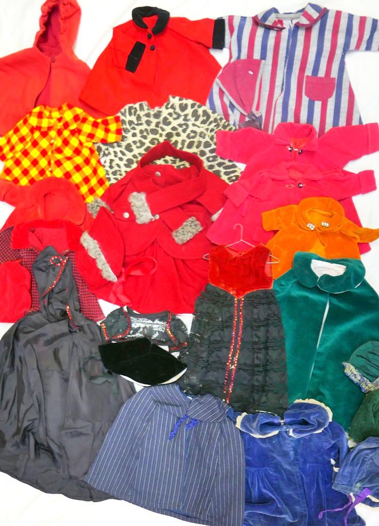 Fifteen Doll Coats on Rack (1 of 1)