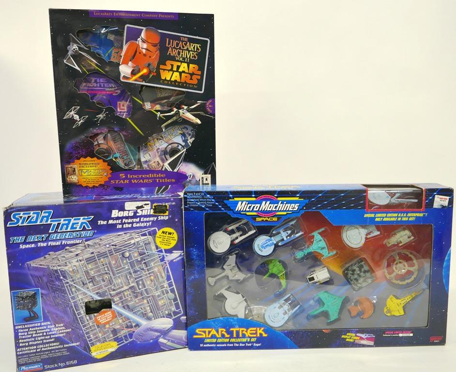 Star Trek Borg Ship, Micro machine & LucasArts Archives (1 of 2)