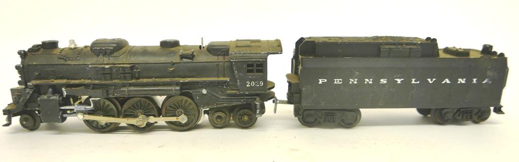 Lionel O Gauge 2029 Locomotive with Pennsylvania Tender: Lionel O gauge Die Cast 2029 Steam Locomotive w/Pennsylvania tender, untested