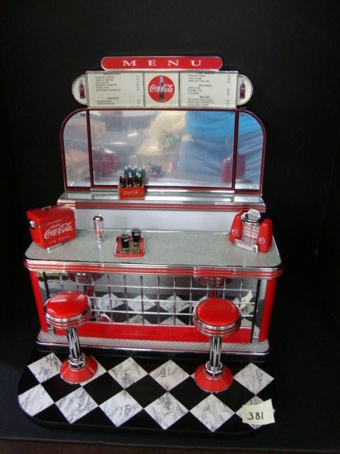 Coca-Cola Barbie Soda Fountain: Coca-Cola Barbie Soda Fountain doll prop, in OB, Coca-Cola soda fountain display