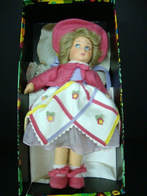 Lenci Doll: Lenci Doll in OB, Pink & White feet, 13 1/2" t