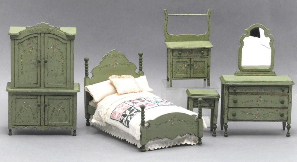 Laura Gill Dollhouse Painted Bedroom Set (1 of 3)