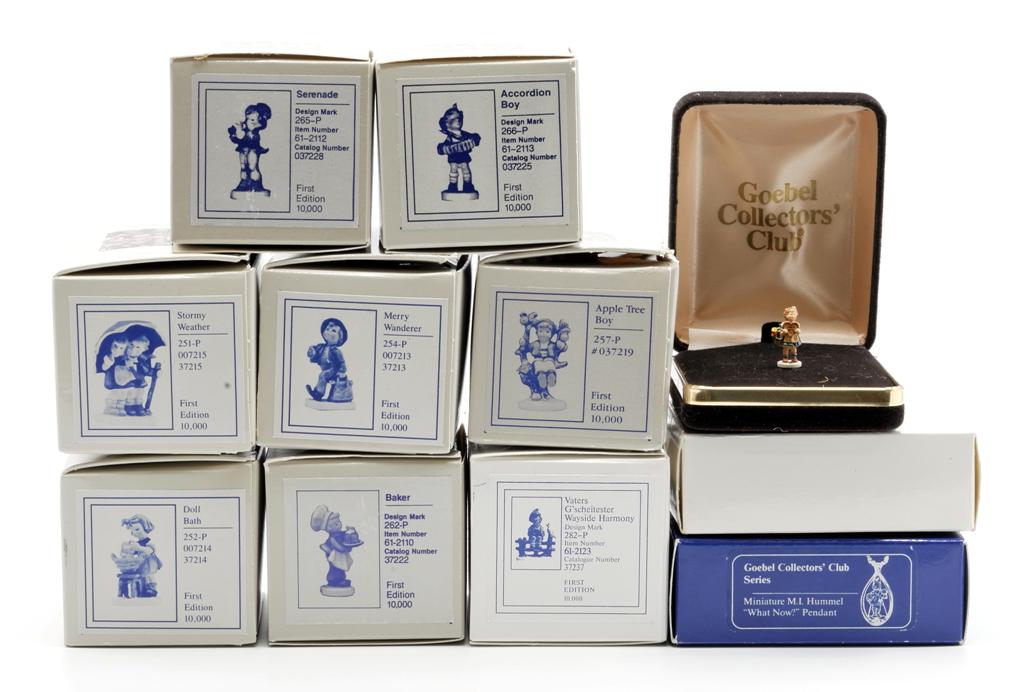 Eight Goebel Bronze Miniature Figurines & Others (1 of 1)