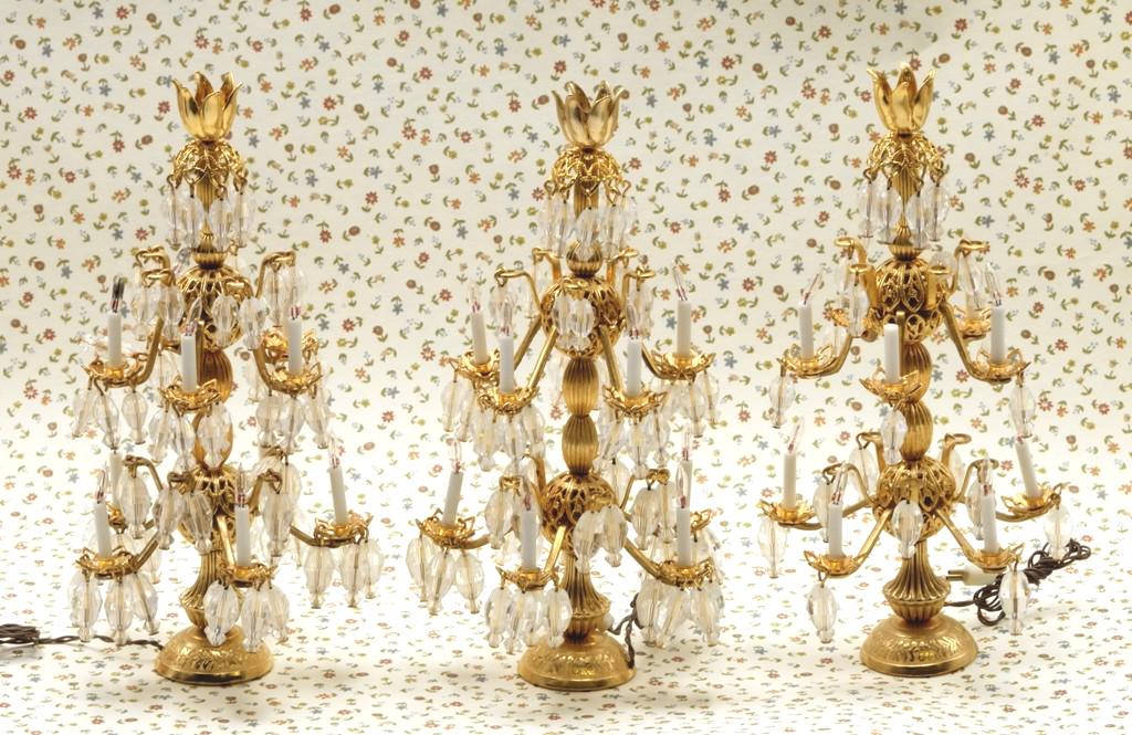 Three Banquet Lamps Dollhouse Miniatures (1 of 1)