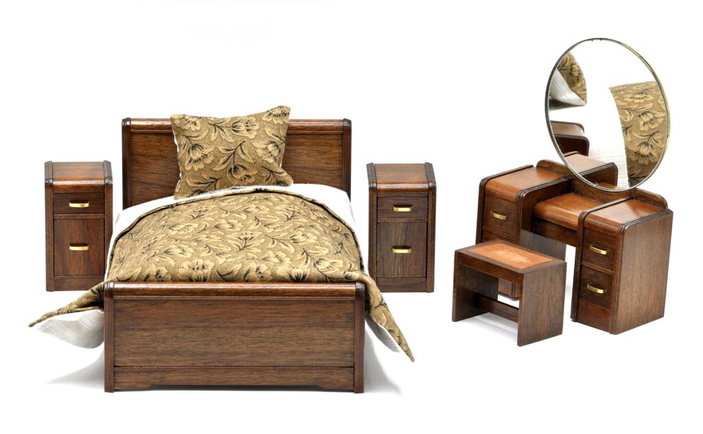 Robert Carlisle Art Deco Bedroom Set Dollhouse (1 of 2)