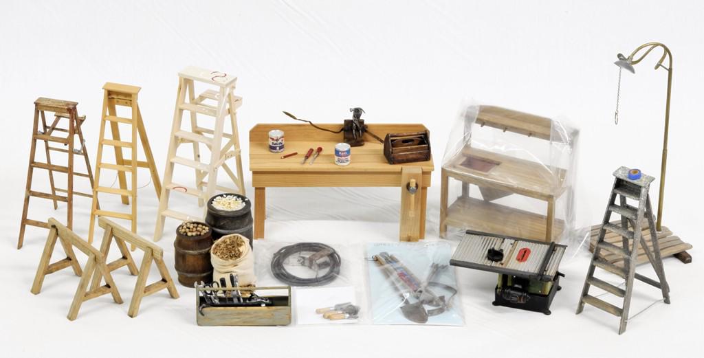 Dollhouse Tools, Benches and Supplies (1 of 1)