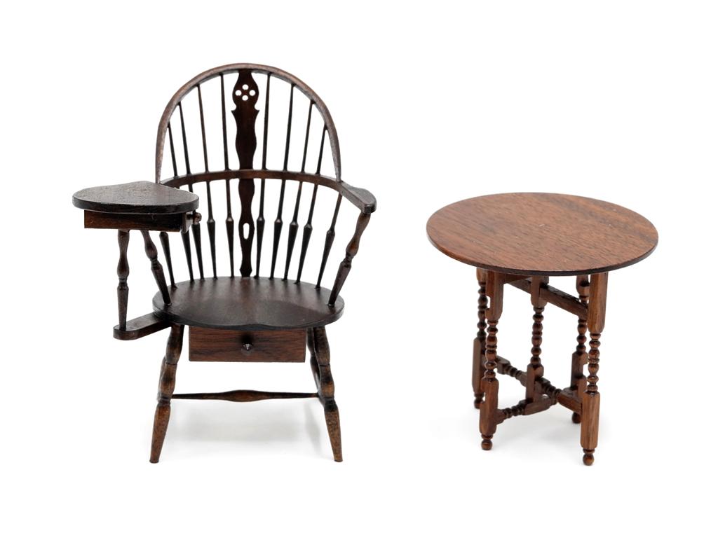 Clinger Chair & Crawford Table Dollhouse Miniatures (1 of 2)