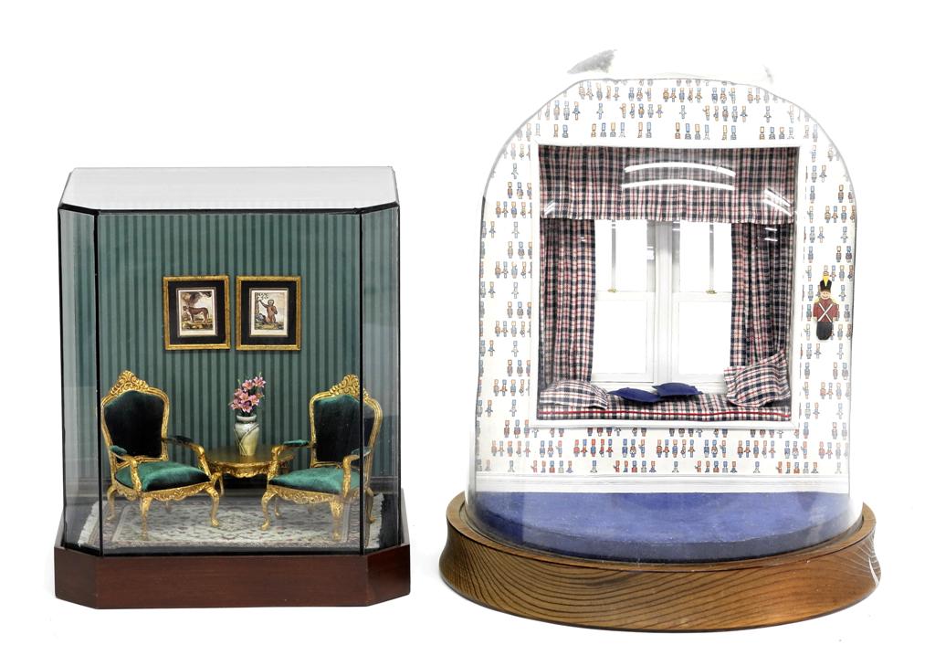 Two Small Diorama Room Box Dollhouses (1 of 4)