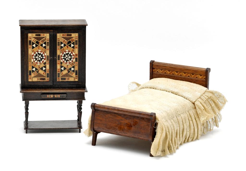 Artisan Cabinet & Bed Dollhouse Miniatures (1 of 4)