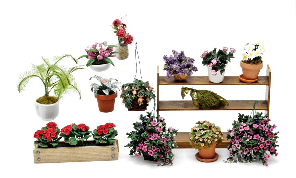 Dollhouse Miniature Flowers & Ferns Miniatures (1 of 1)